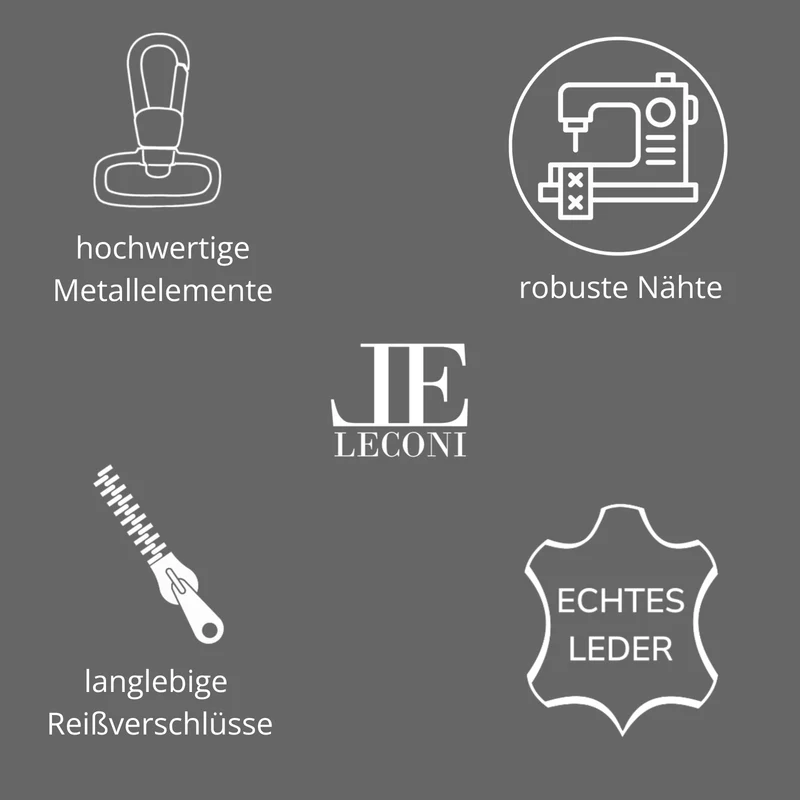 Umhängetasche Schultertasche Freizeittasche Leder braun LE3050