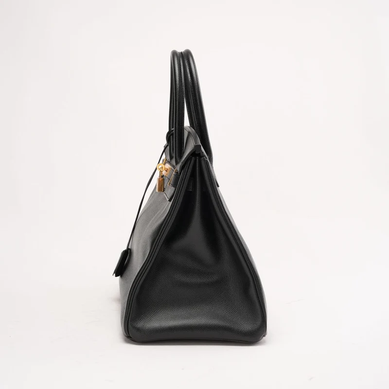 Hermès Birkin 35 Q Square Epsom Leder Schwarz 2013