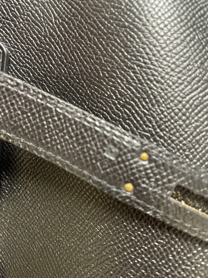 Hermès Birkin 35 Q Square Epsom Leder Schwarz 2013