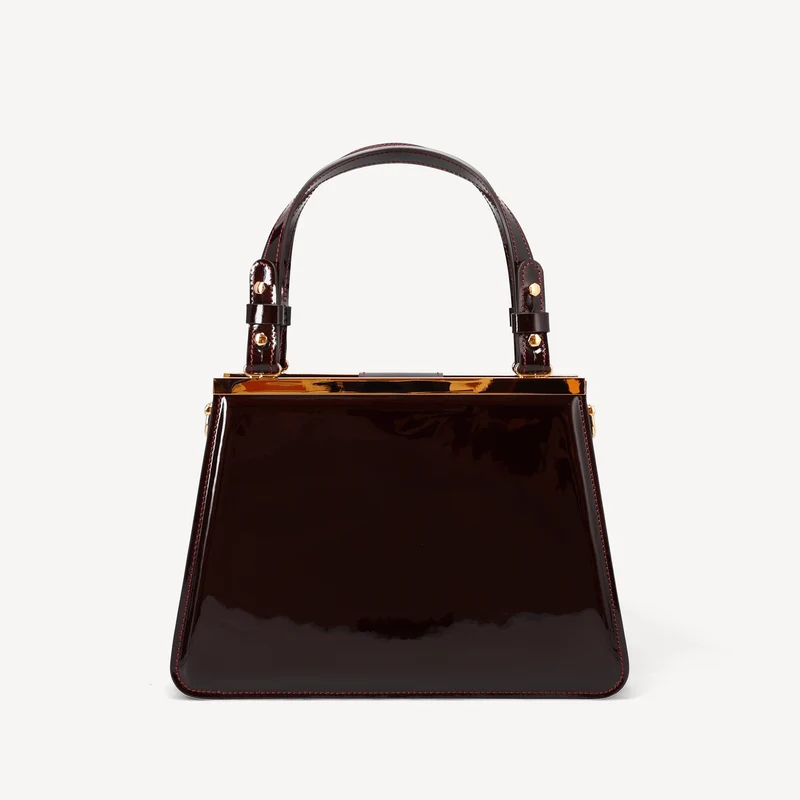 Margot Limited Edition aus Lackleder – Burgunderrot
