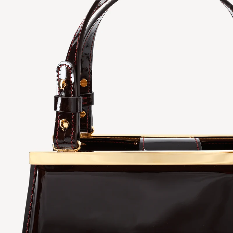 Margot Limited Edition aus Lackleder – Burgunderrot