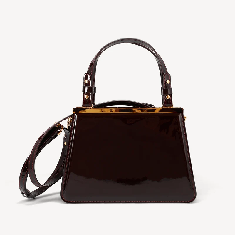 Margot Limited Edition aus Lackleder – Burgunderrot