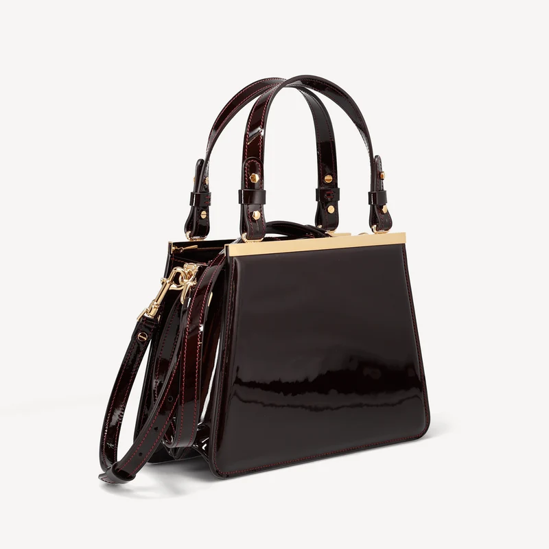 Margot Limited Edition aus Lackleder – Burgunderrot