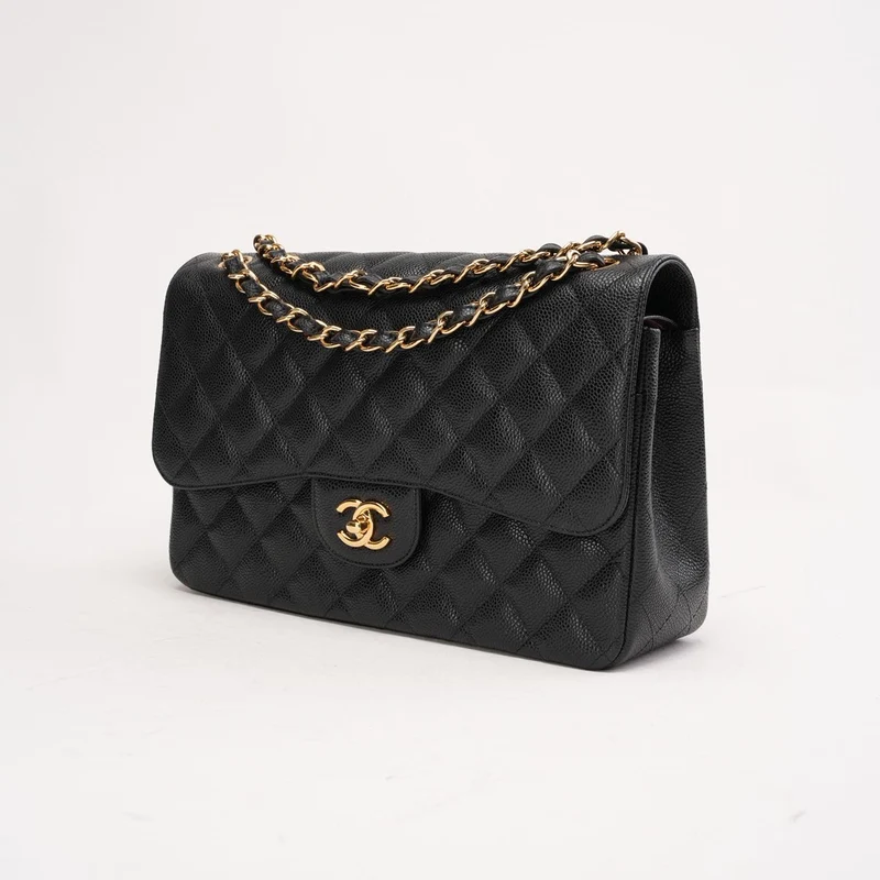 Chanel Classic Jumbo Double Flap Caviar Black 2011