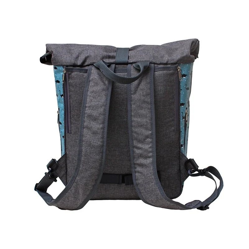 IKURI Kombi Fahrradtasche Rucksack Avestruz – wasserdicht, 13–21 l, handgefertigt