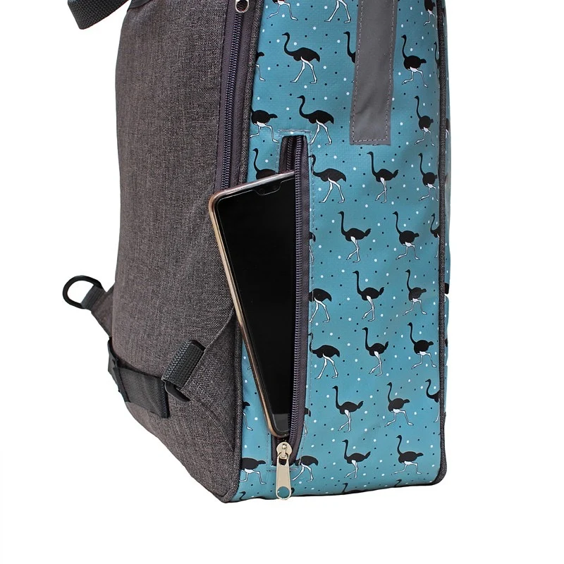 IKURI Kombi Fahrradtasche Rucksack Avestruz – wasserdicht, 13–21 l, handgefertigt