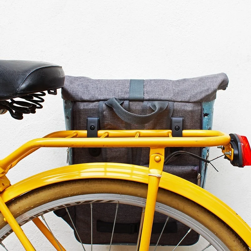 IKURI Kombi Fahrradtasche Rucksack Avestruz – wasserdicht, 13–21 l, handgefertigt