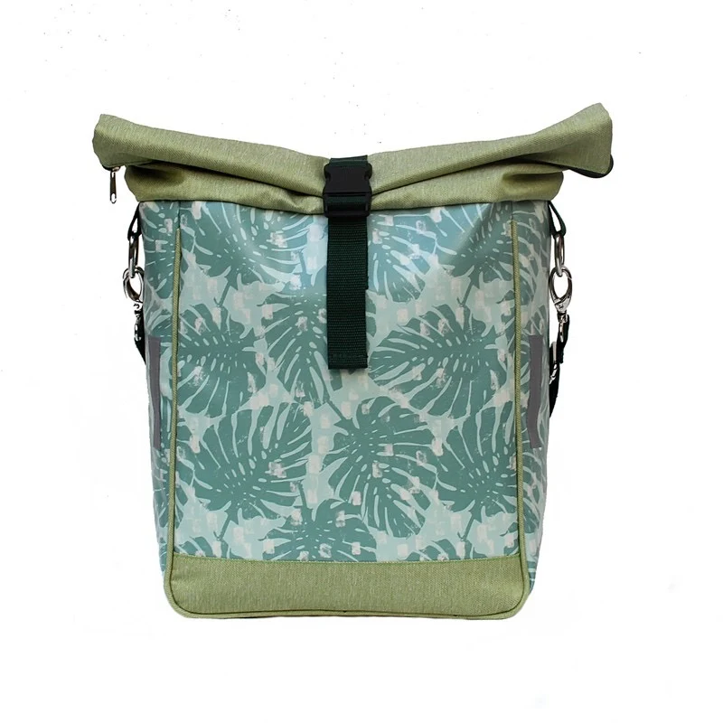 IKURI Fahrradtasche Monstera – einseitig, wasserdicht, 13–21 l, handgefertigt