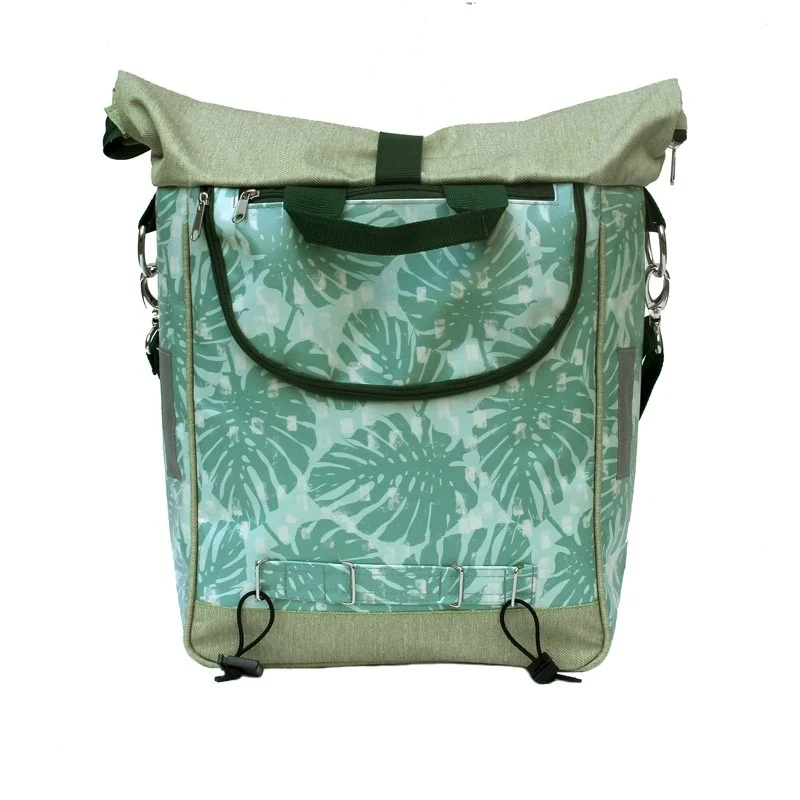 IKURI Fahrradtasche Monstera – einseitig, wasserdicht, 13–21 l, handgefertigt