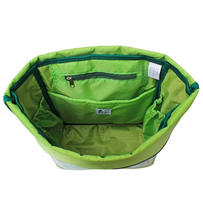 IKURI Kombi Fahrradtasche Rucksack Monstera – wasserdicht, 13–21 l, handgefertigt
