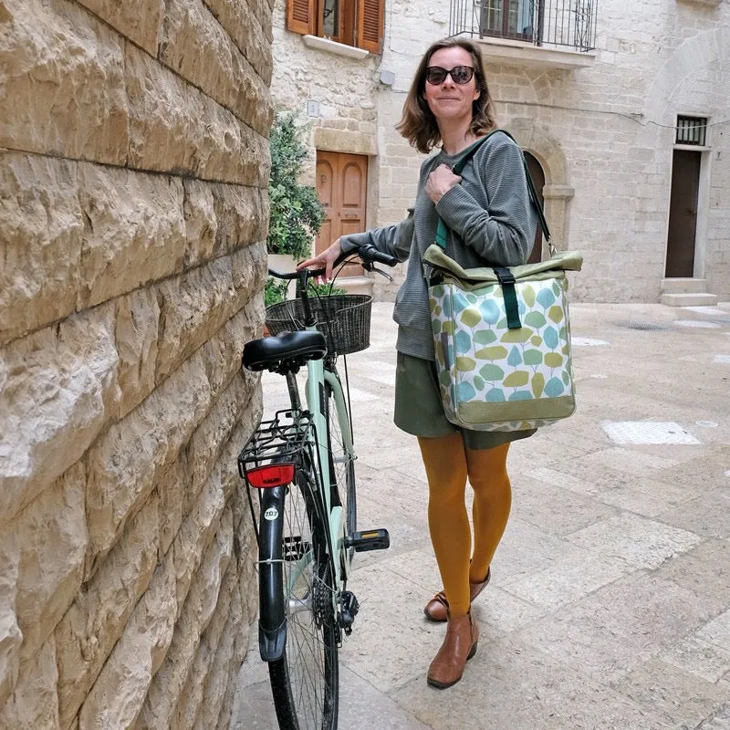 IKURI Fahrradtasche Bosque – einseitig, wasserdicht, 13–21 l, handgefertigt