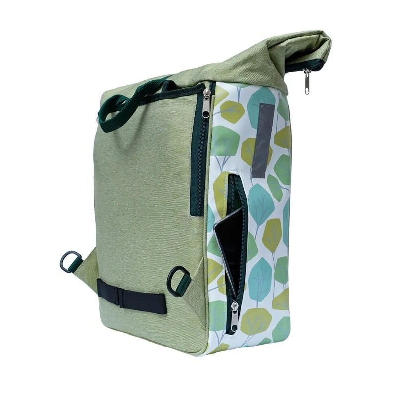 IKURI Kombi Fahrradtasche Rucksack Bosque – wasserdicht, 13–21 l, handgefertigt