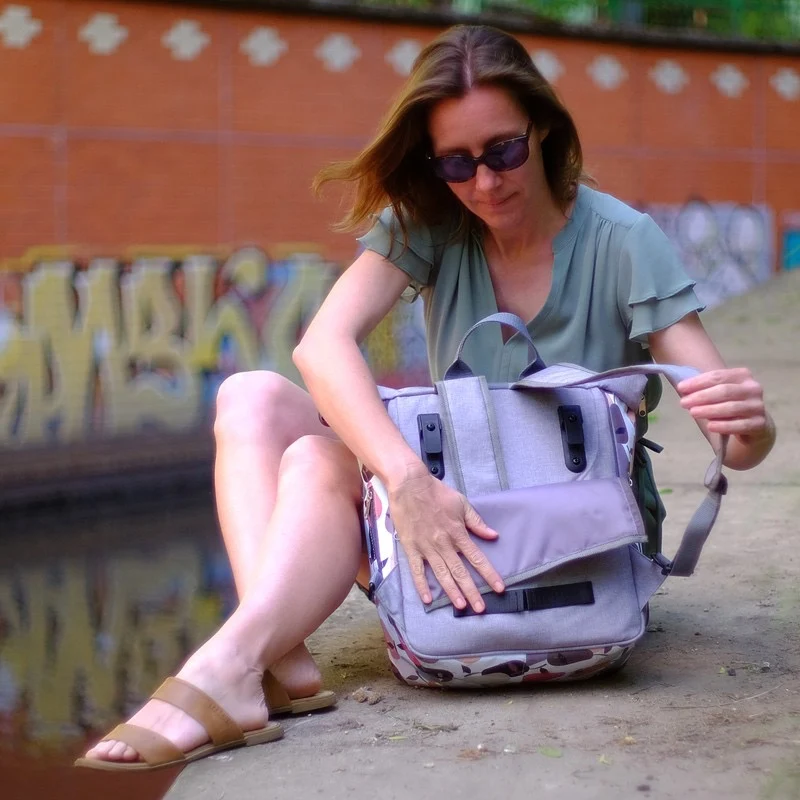 IKURI Kombi Fahrradtasche Rucksack Peras – wasserdicht, 13–21 l, handgefertigt