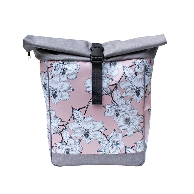 IKURI Kombi Fahrradtasche Rucksack Magnolia – wasserdicht, 13–21 l, handgefertigt