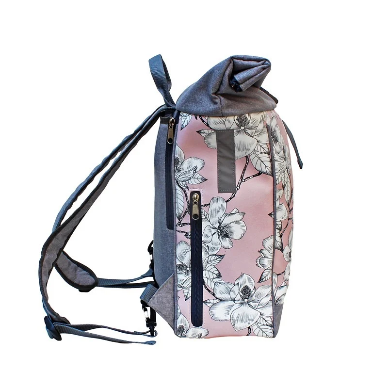 IKURI Kombi Fahrradtasche Rucksack Magnolia – wasserdicht, 13–21 l, handgefertigt