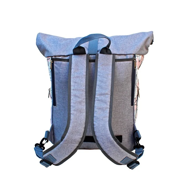 IKURI Kombi Fahrradtasche Rucksack Magnolia – wasserdicht, 13–21 l, handgefertigt