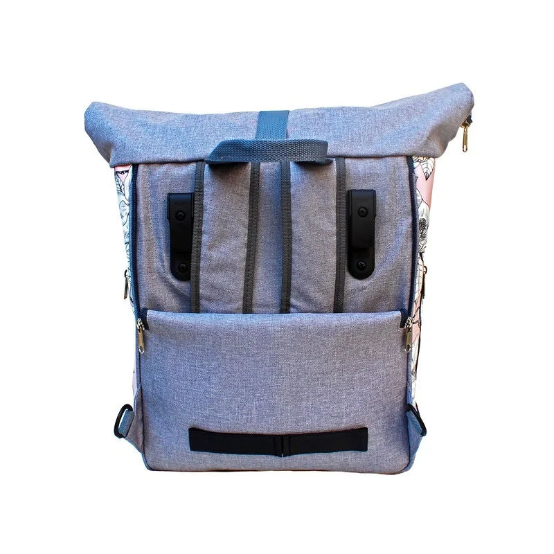 IKURI Kombi Fahrradtasche Rucksack Magnolia – wasserdicht, 13–21 l, handgefertigt