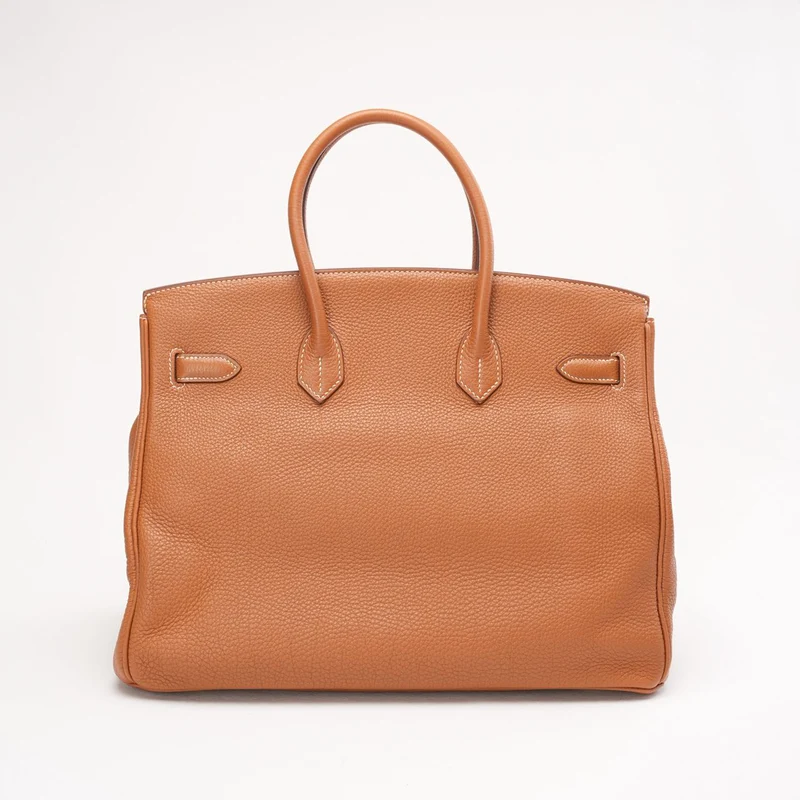 Hermès Birkin 35 Gold und goldfarbene Togo-Ledertasche 2012