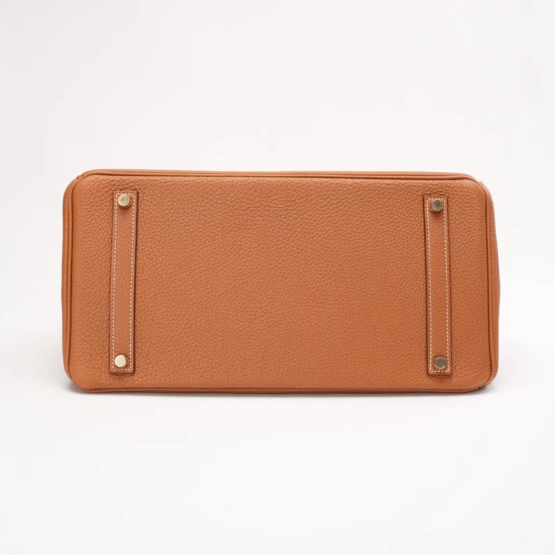 Hermès Birkin 35 Gold und goldfarbene Togo-Ledertasche 2012