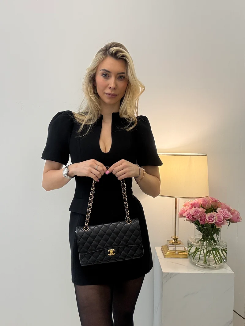 Chanel Classic Double Flap Bag Medium Caviar Black 2020