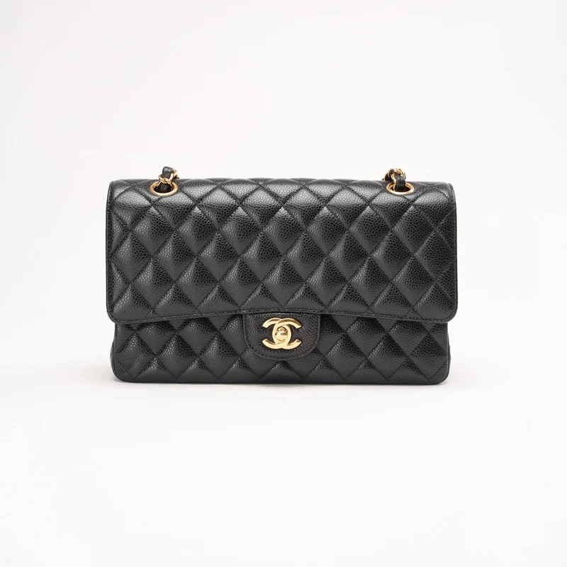 Chanel Classic Double Flap Bag Medium Caviar Black 2020