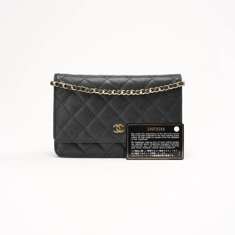 Chanel Classic Wallet on Chain Woc in Black Caviar 2014