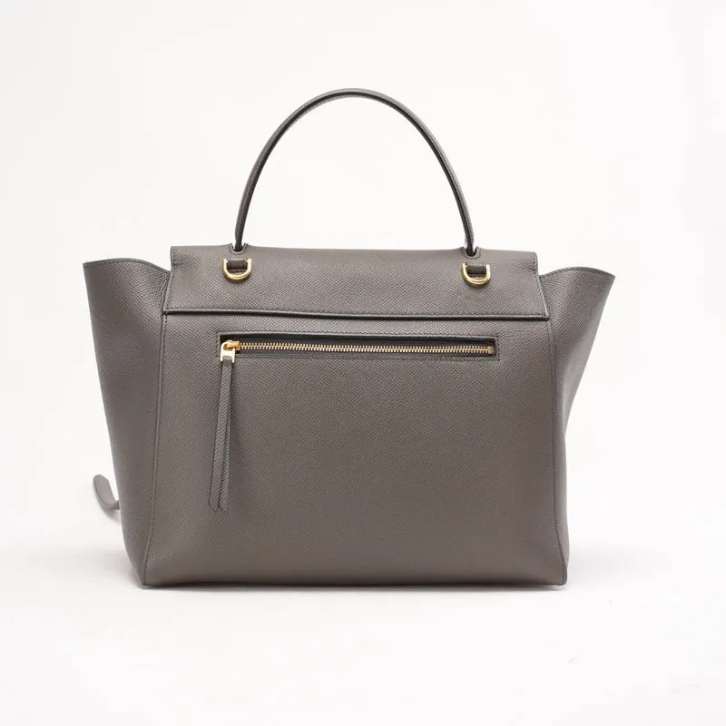 Celine Micro Belt Bag in Grau aus genarbtem Kalbsleder, 2016