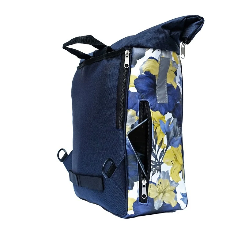 IKURI Kombi Fahrradtasche Rucksack Azucena – wasserdicht, 13–21 l, handgefertigt