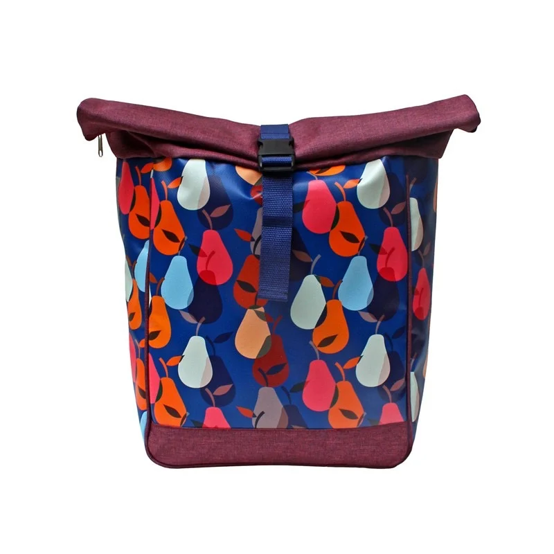 IKURI Kombi Fahrradtasche Rucksack Peras Blau – wasserdicht, 13–21 l, handgefertigt