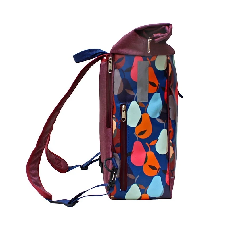 IKURI Kombi Fahrradtasche Rucksack Peras Blau – wasserdicht, 13–21 l, handgefertigt
