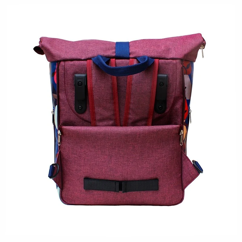 IKURI Kombi Fahrradtasche Rucksack Peras Blau – wasserdicht, 13–21 l, handgefertigt