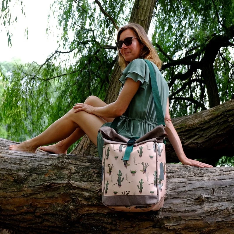 IKURI Fahrradtasche Cactus – einseitig, wasserdicht, 13–21 l, handgefertigt