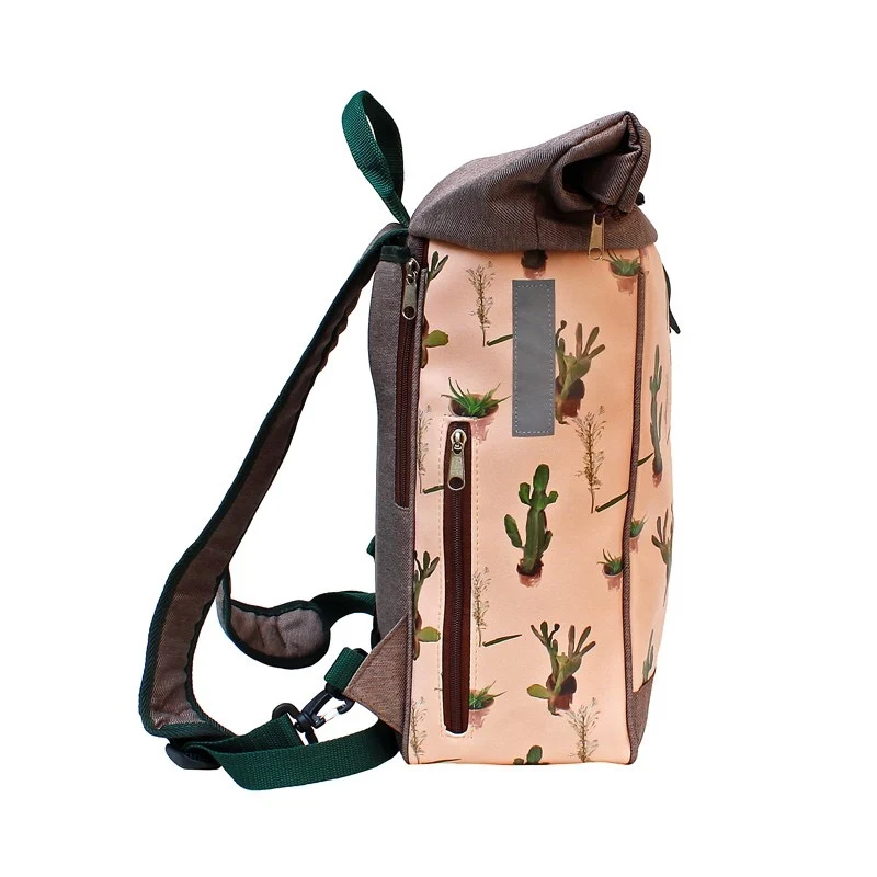 IKURI Kombi Fahrradtasche Rucksack Cactus – wasserdicht, 13–21 l, handgefertigt
