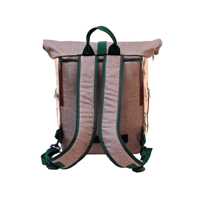 IKURI Kombi Fahrradtasche Rucksack Cactus – wasserdicht, 13–21 l, handgefertigt
