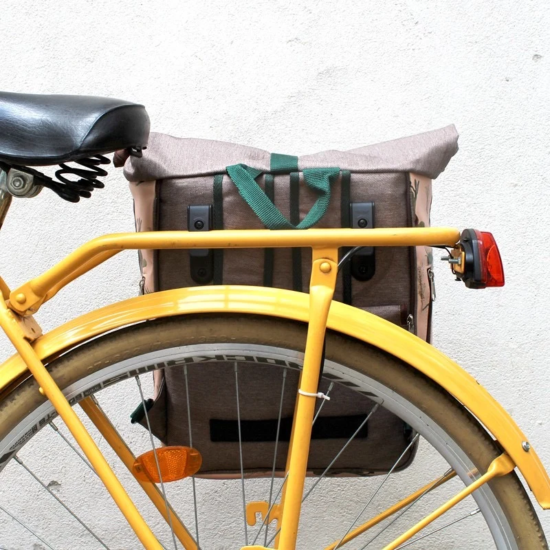 IKURI Kombi Fahrradtasche Rucksack Cactus – wasserdicht, 13–21 l, handgefertigt