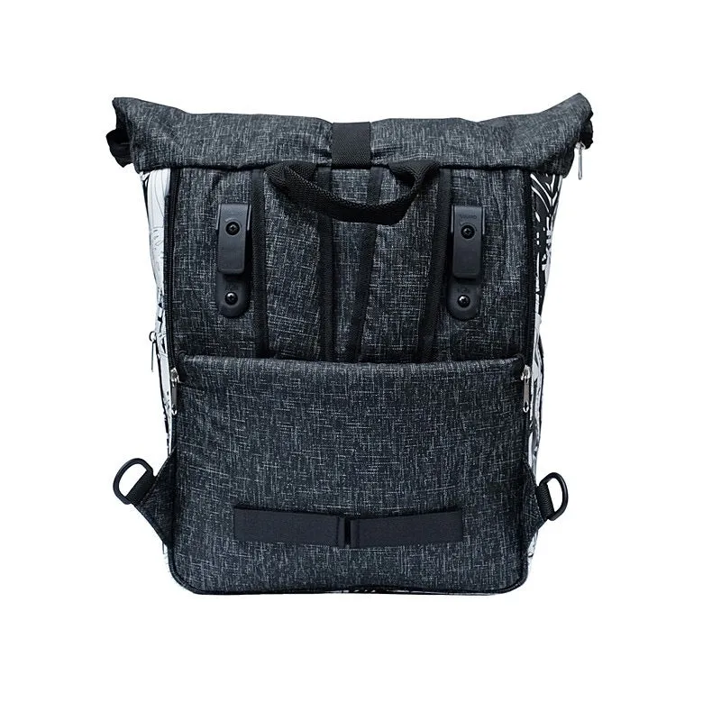 IKURI Kombi Fahrradtasche Rucksack Palmeras – wasserdicht, 15 l, handgefertigt