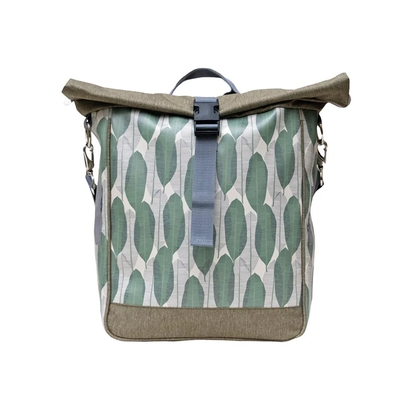IKURI Fahrradtasche Banana Leafs – einseitig, wasserdicht, 13–21 l, handgefertigt