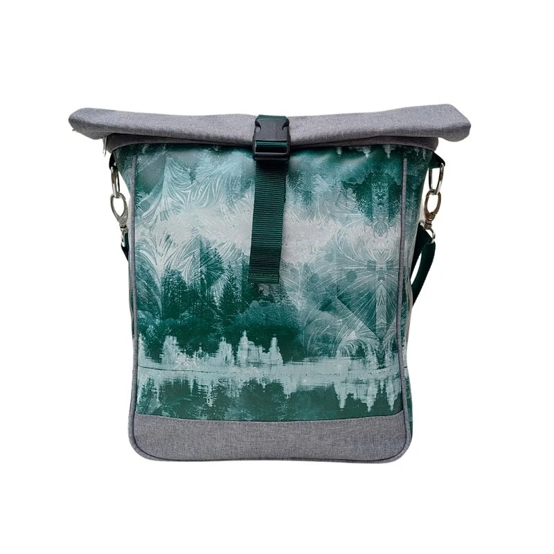 IKURI Fahrradtasche Pinos – einseitig, wasserdicht, 13–21 l, handgefertigt