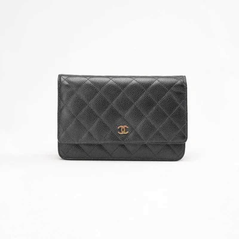 Chanel Classic Wallet on Chain Woc in Black Caviar 2017