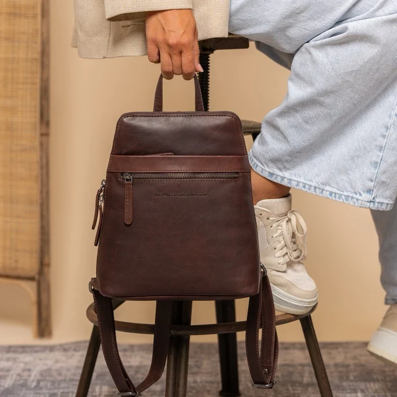 The Chesterfield Brand | Leder Rucksack Linford Braun | Wax Pull Up Leder