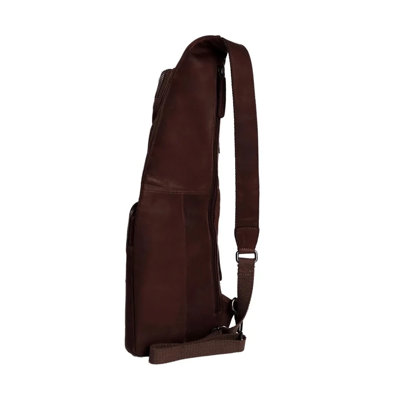 The Chesterfield Brand | Leder Crossbody Logan Braun | Wax Pull Up Leder