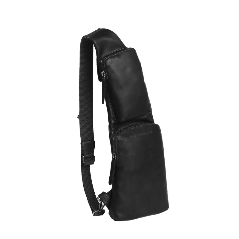 The Chesterfield Brand | Leder Crossbody Logan Schwarz | Wax Pull Up Leder