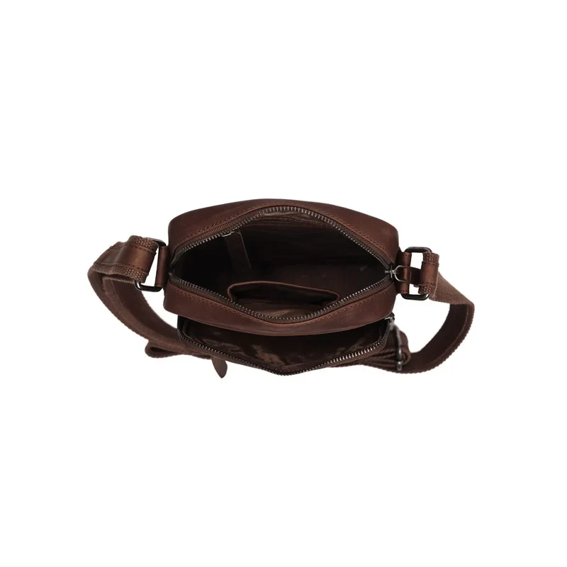 The Chesterfield Brand | Leder Umhängetasche Birmingham Braun | Wax Pull Up Leder