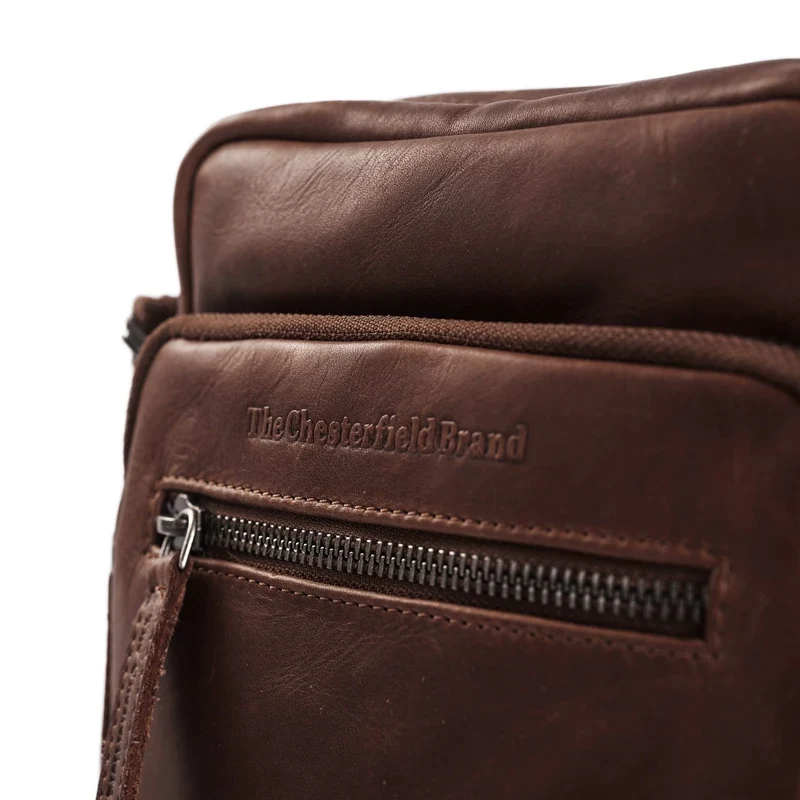The Chesterfield Brand | Leder Umhängetasche Birmingham Braun | Wax Pull Up Leder