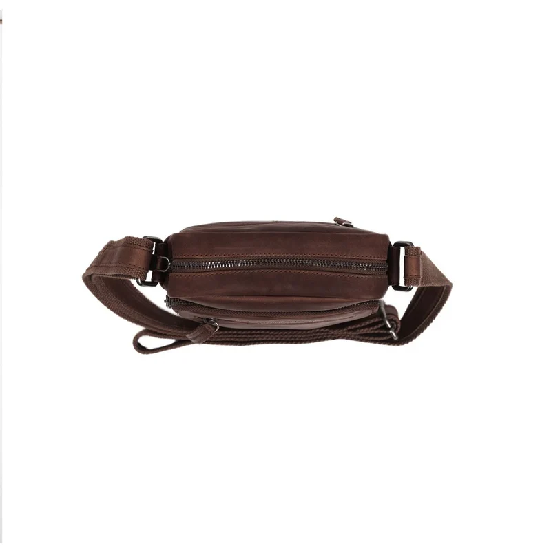 The Chesterfield Brand | Leder Umhängetasche Birmingham Braun | Wax Pull Up Leder