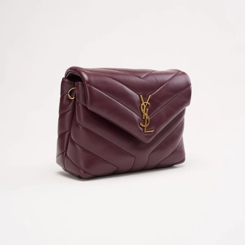 Saint Laurent Matelassé Toy Loulou Lammfell Burgund 2019