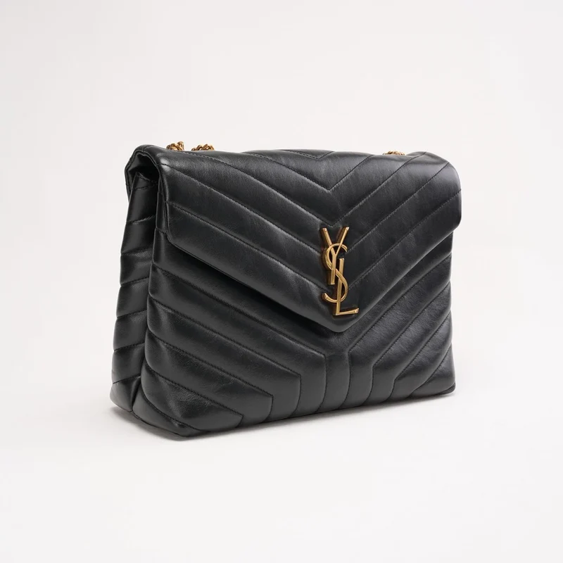 Saint Laurent LouLou Medium Leder Schwarz 2018