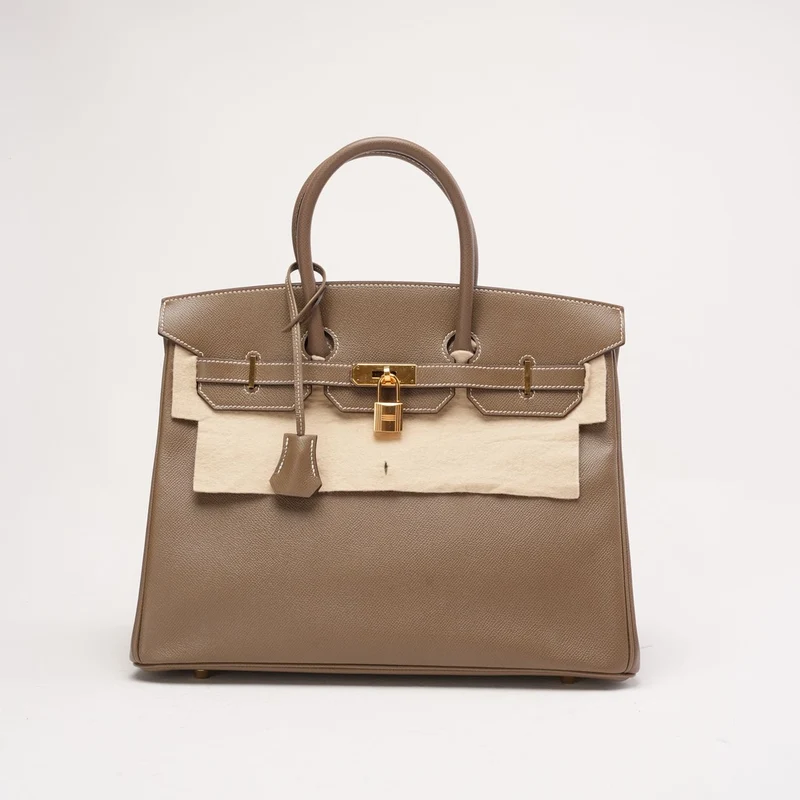 Hermes Birkin 35 Etoupe Epsom R Square 2014
