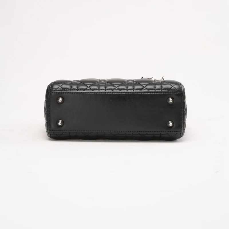 Christian Dior Kleine Lady Dior Tasche aus Lammleder, Schwarz, 2017