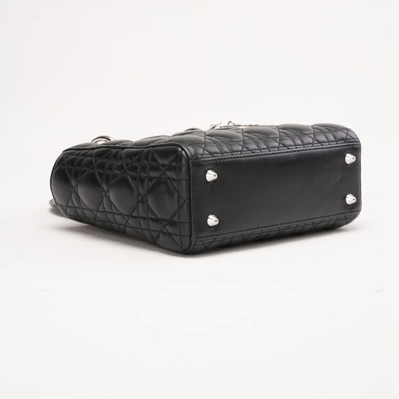 Christian Dior Kleine Lady Dior Tasche aus Lammleder, Schwarz, 2017